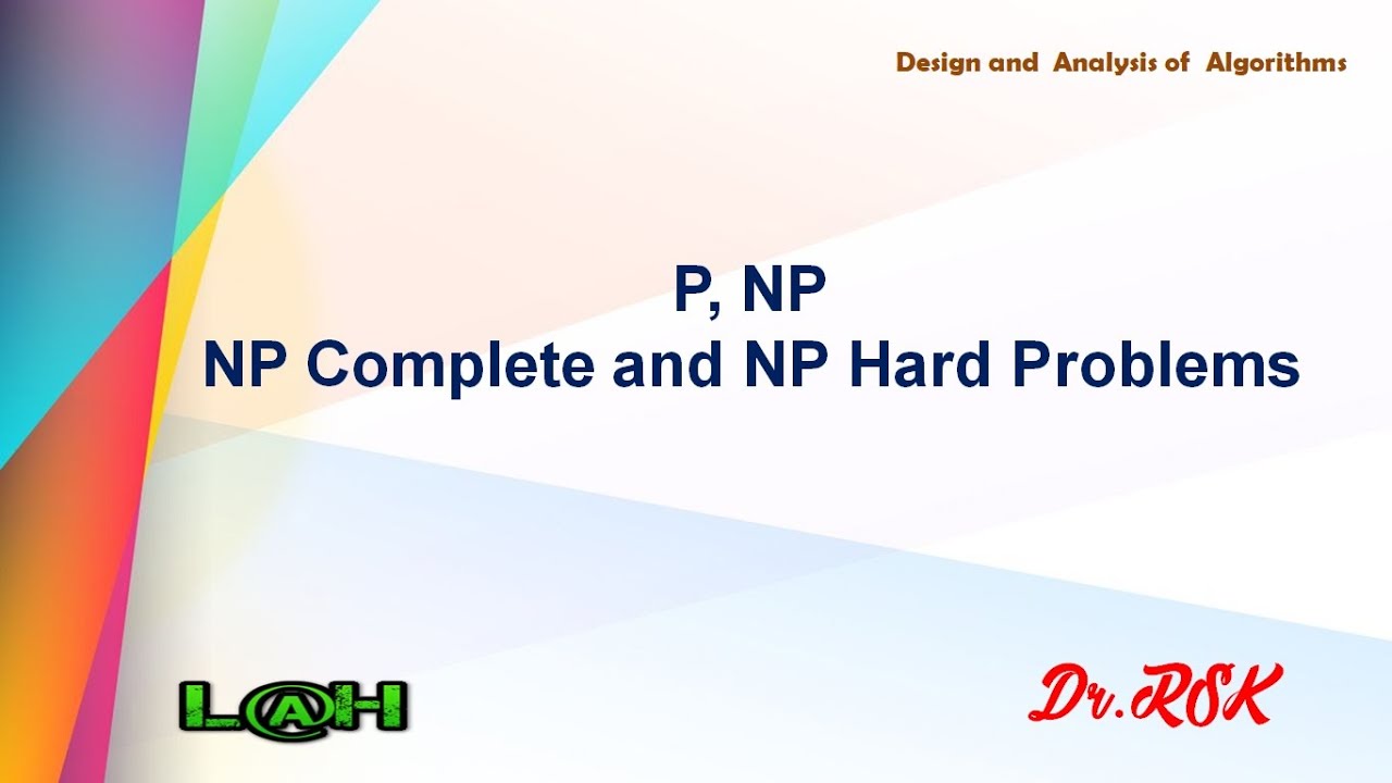 P, NP - NP-Hard, NP-Complete (Tamil)