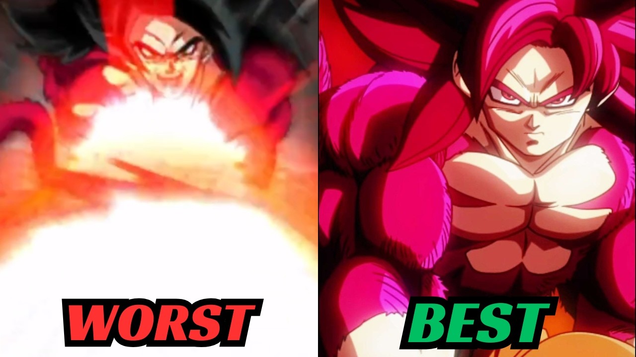Эволюция анимаций SSJ4 Гоку от худшей к лучшей (Dokkan Battle)