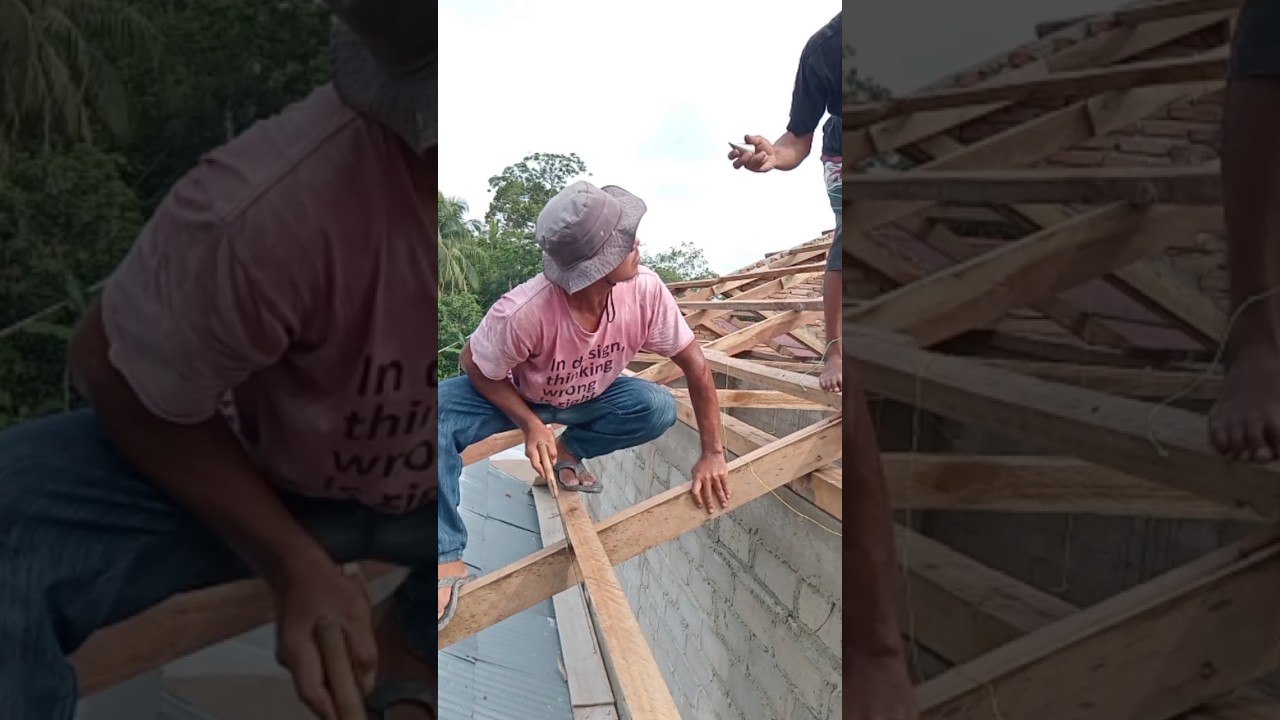 how to cut the roof trusses so they are good when installing the roof rafters....