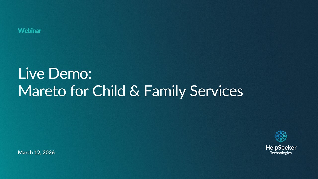 Live Demo - Mareto for Child & Family Services
