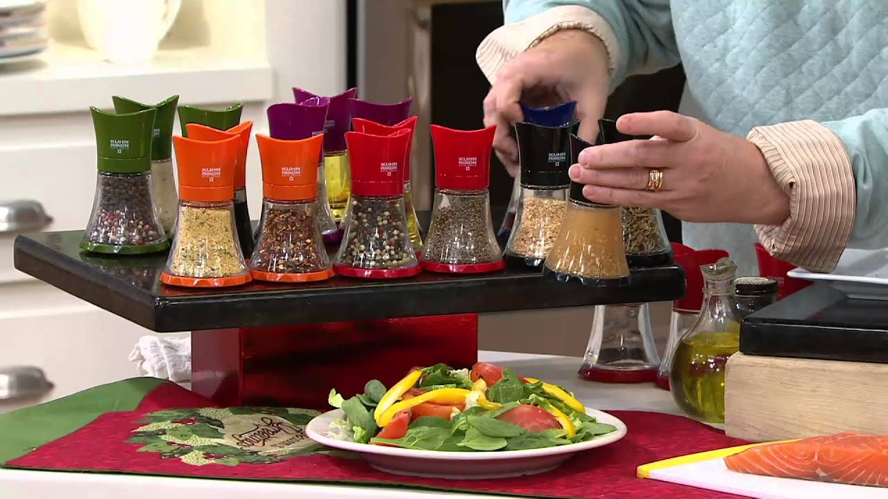 Kuhn Rikon S/2 Grinders & Cruet w/ Gift Box on QVC