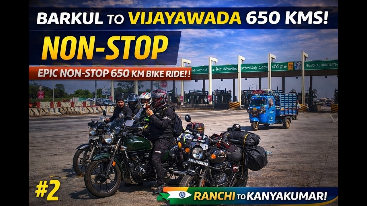 6000 KM Ranchi to Kanyakumari Bike Ride | Barkul to Vijayawada | Hunter 350 | EP 2