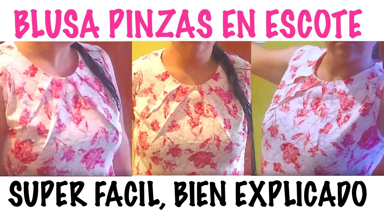 BLUSA CON PINZAS EN ESCOTE