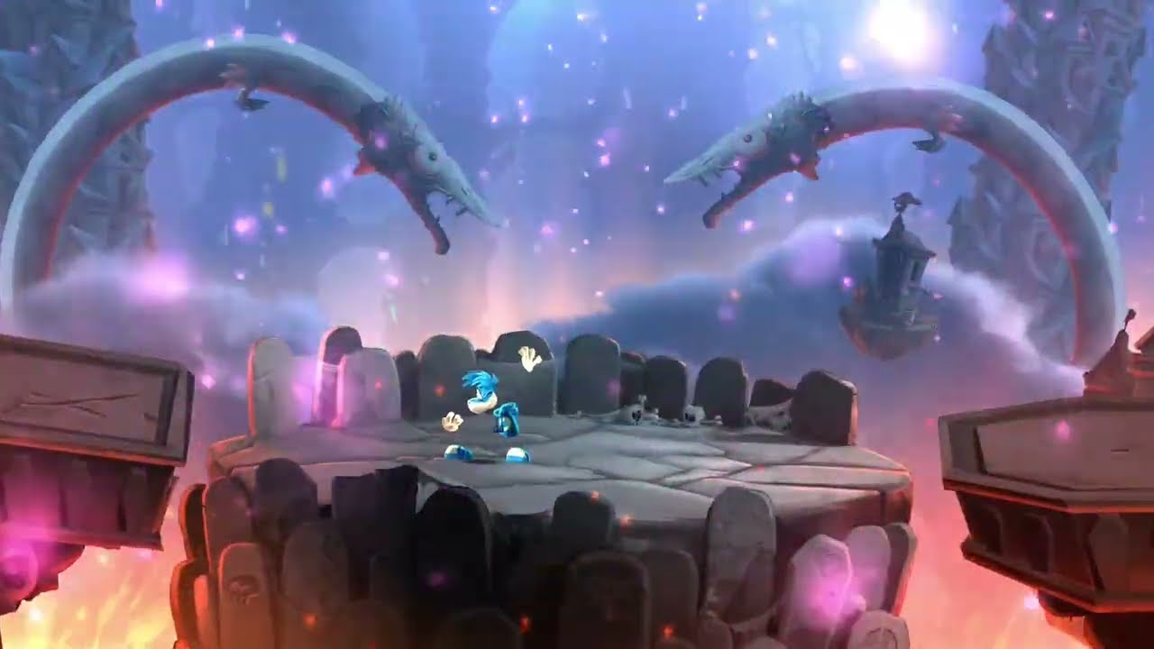 Rayman Legends (Xbox 360 version on Xbox One) - Land of the Livid Dead Musical - Granny's World Tour