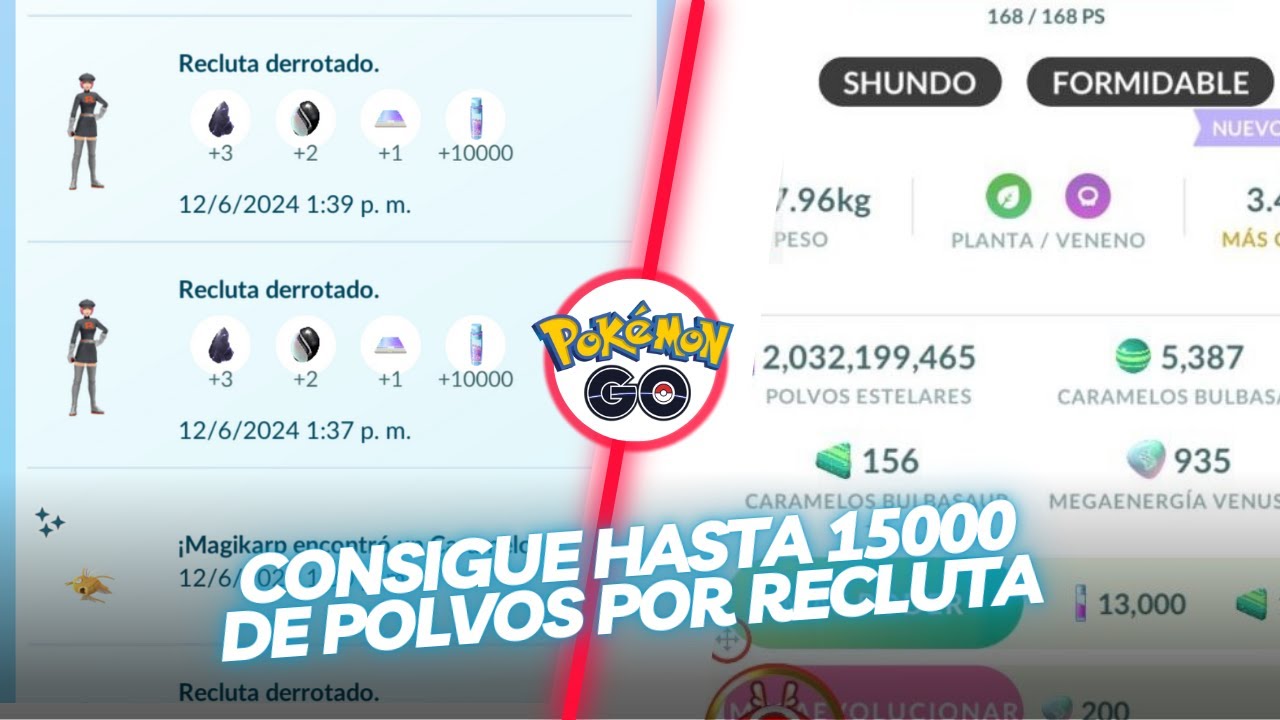 🚨ATENCIÓN🚨Aprovecha Consigue MILLONES DE POLVO ESTELAR POR RECLUTAS  Pokémon Go