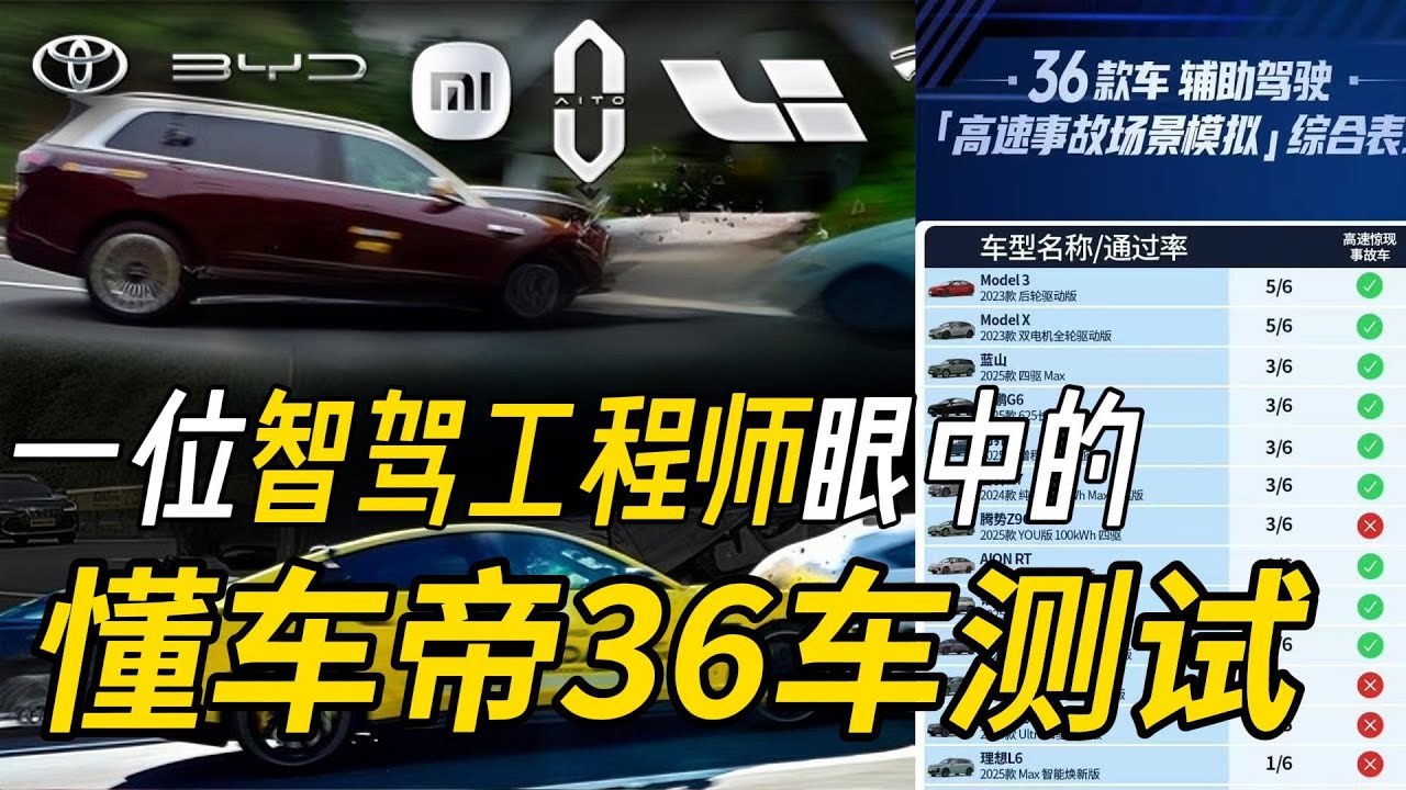 智驾工程师眼中的懂车帝36车测试，公平吗? 严谨吗? 该如何看待