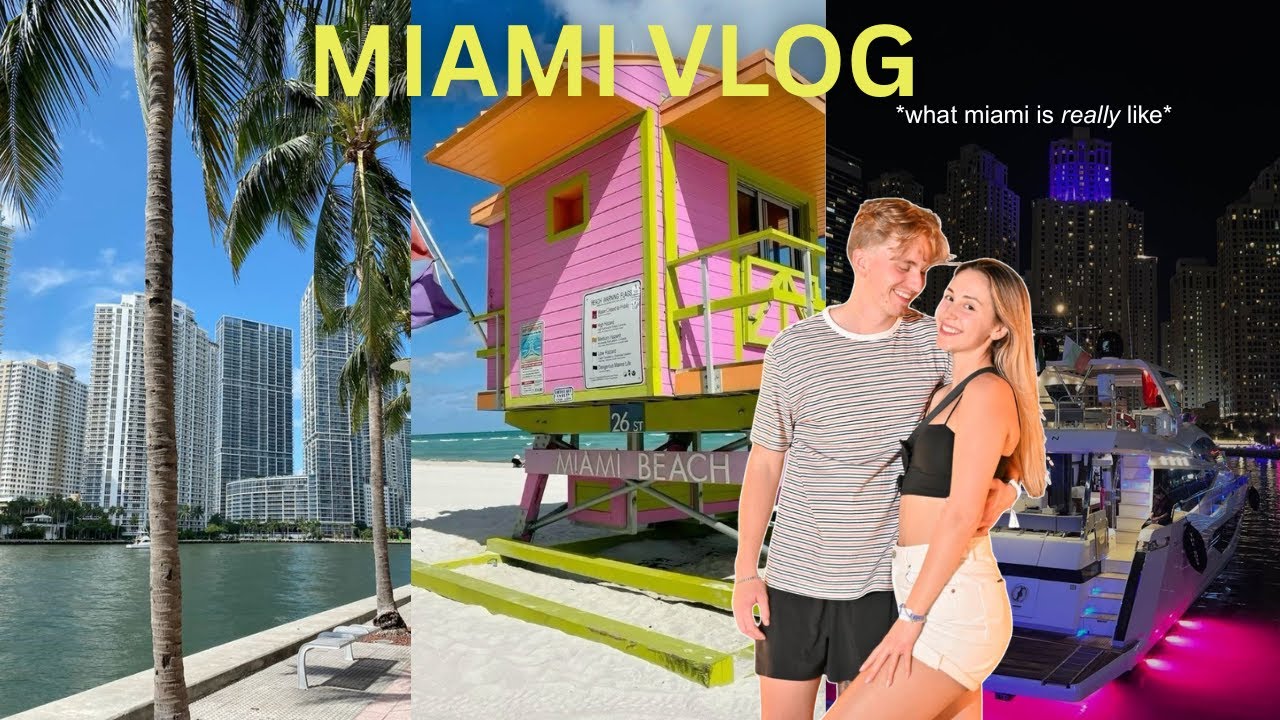 2 DAYS IN MIAMI VLOG | brickell miami, miami beach, night yacht, where to eat