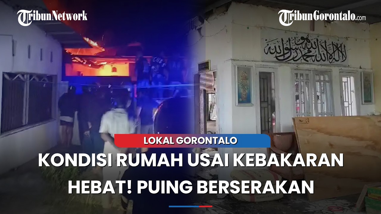 Penampakan Rumah Warga Bulotadaa Gorontalo Pascakebakaran, Pagar Terkunci dan Terpasang Garis Polisi