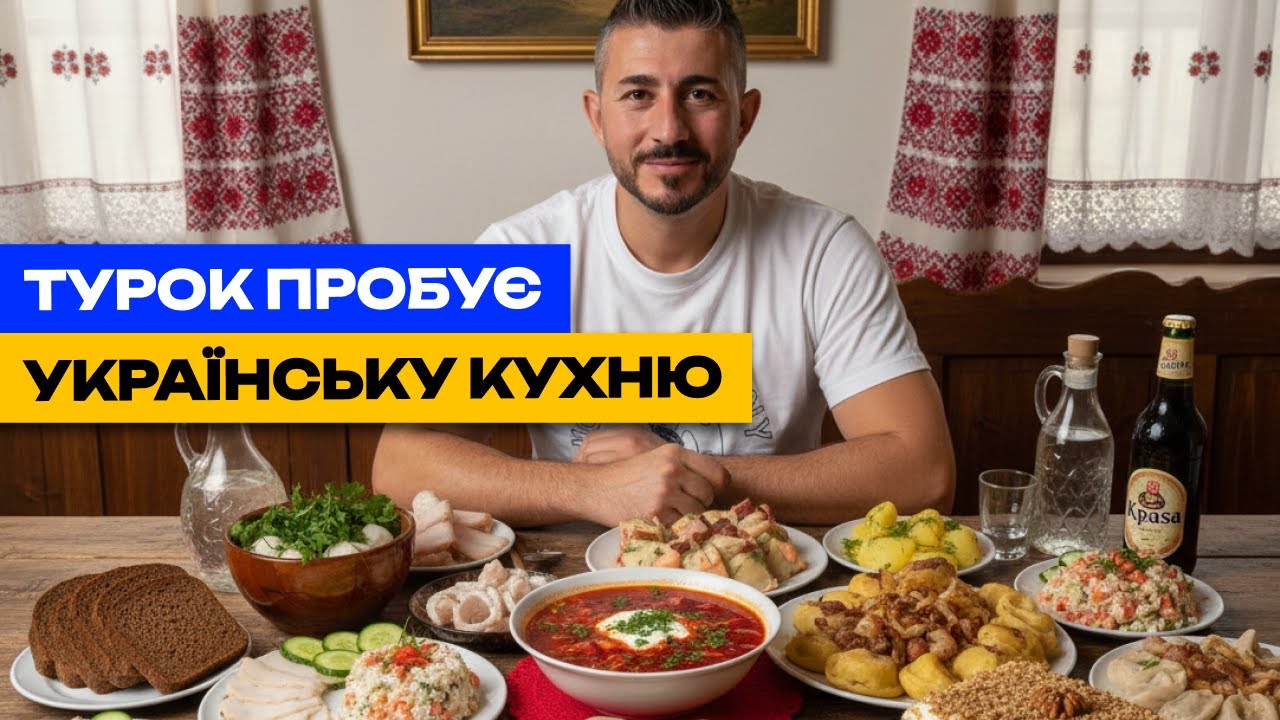 🇺🇦 ТУРОК ПРОБУЄ УКРАЇНСЬКУ КУХНЮ, подобається чи? Ужгород 2025 #україна #ужгород #їжа