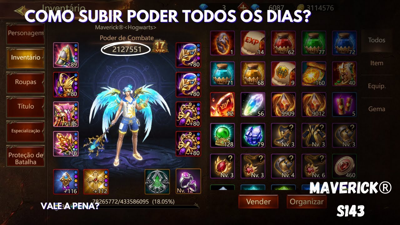 Como subir poder todos os dias no wartune ultra? - Top 1 s143