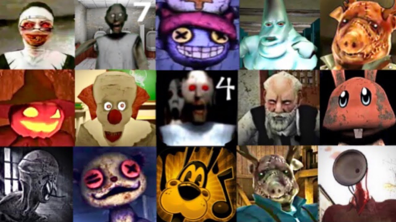 Caught Battle - Granny 4 Dark Pursuer Erich Sann Pig Head Corn Field Evil Puppet Asylum Sprint Hunt+