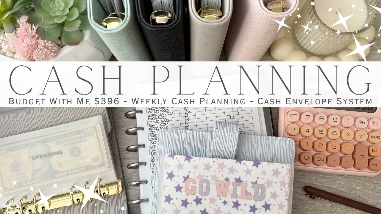 Budget With Me $396 Weekly Cash Planning & Happy Mail | Cash Envelope System | Sinking Funds Savings