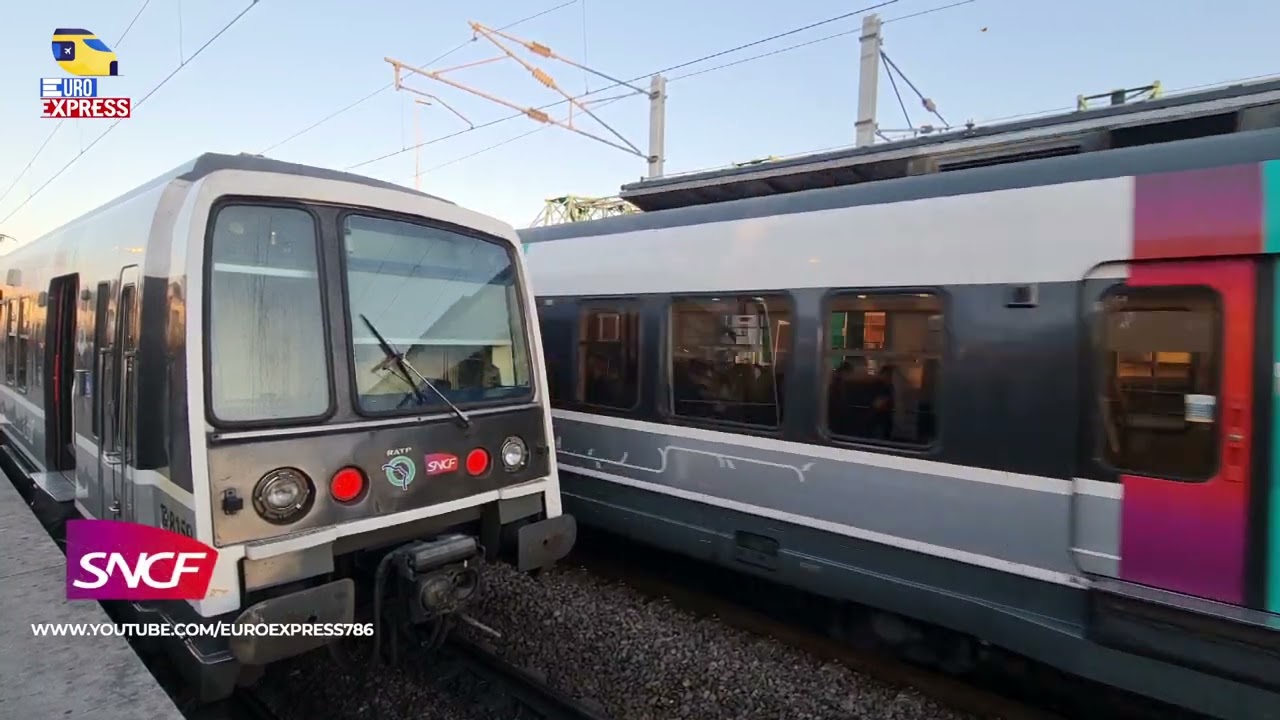 La Courneuve – Aubervilliers RER B MI79-MI84 arrivée of Euro Express