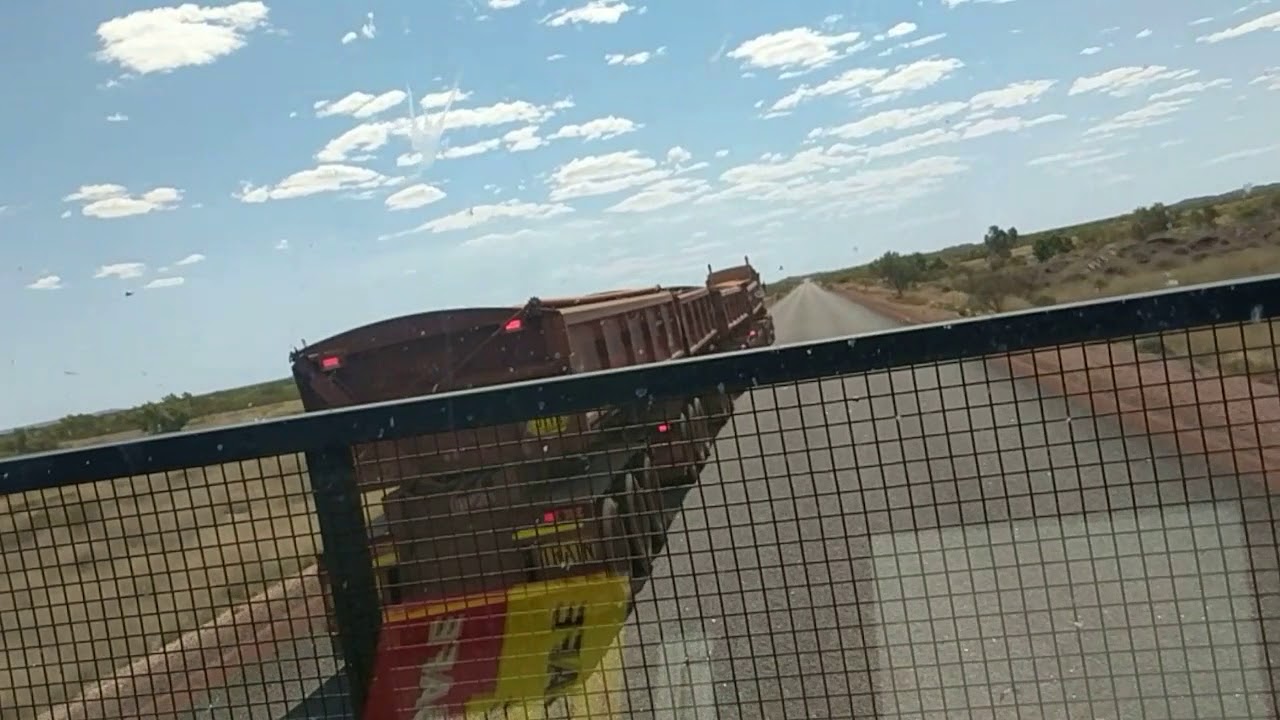 70 overtaking quad road trains