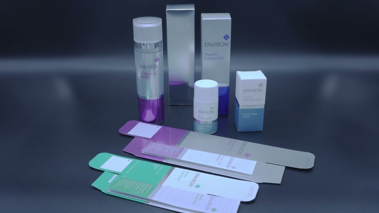 AVC - High-speed cartoning machine for packing bottles inside varnished cosmetic cartons
