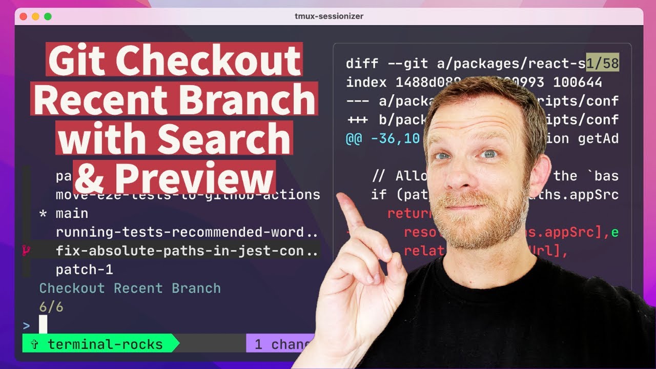 Git Checkout Recent Branch with Search & Preview