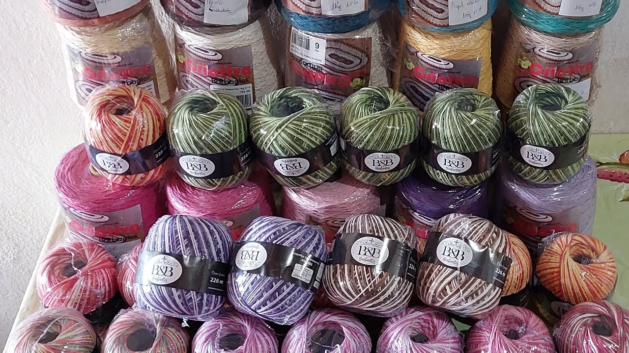 Minha primeira compra de barbantes e multicolos, pela internet.🥰😃