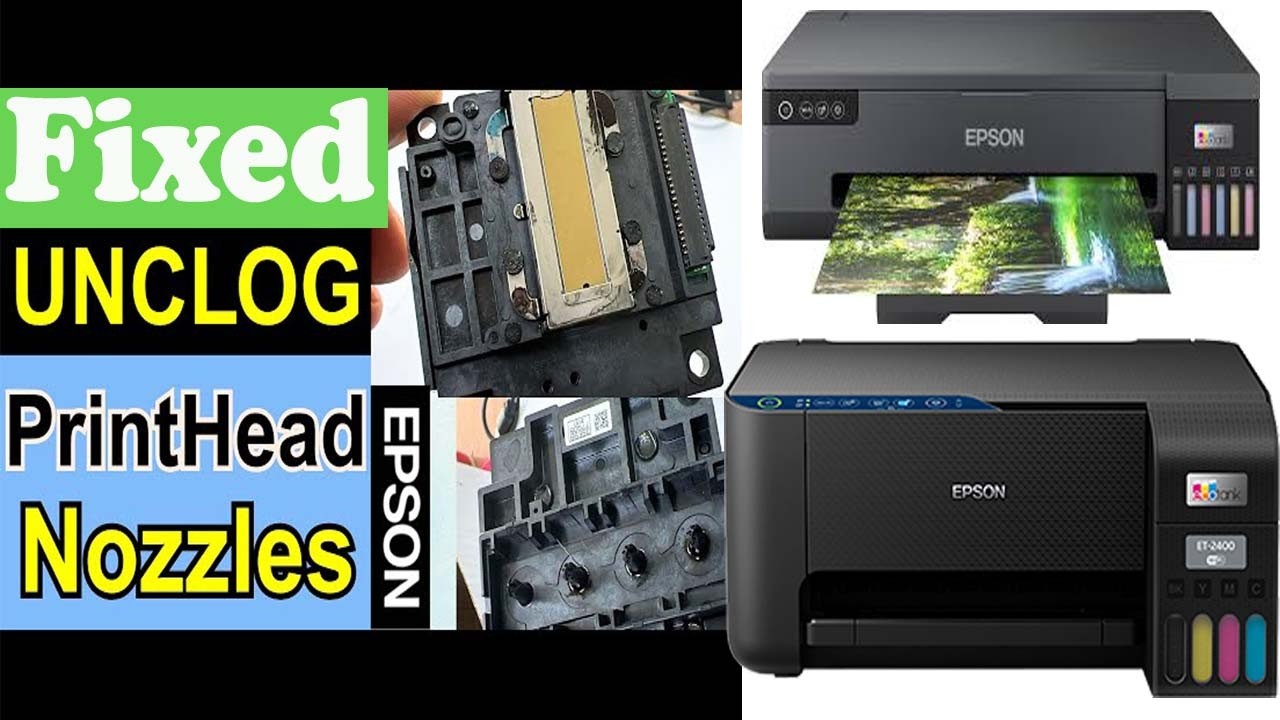 Clean Printhead And Unclogged Nozzles in Epson Ink Tank Printers ||Unclogging An Epson Print Head ||