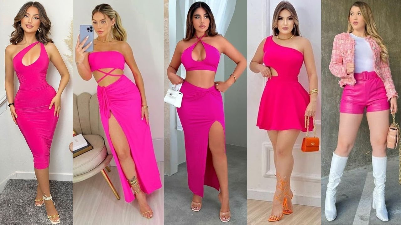 NUEVOS OUTFITS EN TENDENCIA USANDO PRENDAS EN COLOR ROSA ELEGANTES Y CASUALES DE MODA 2023!!!