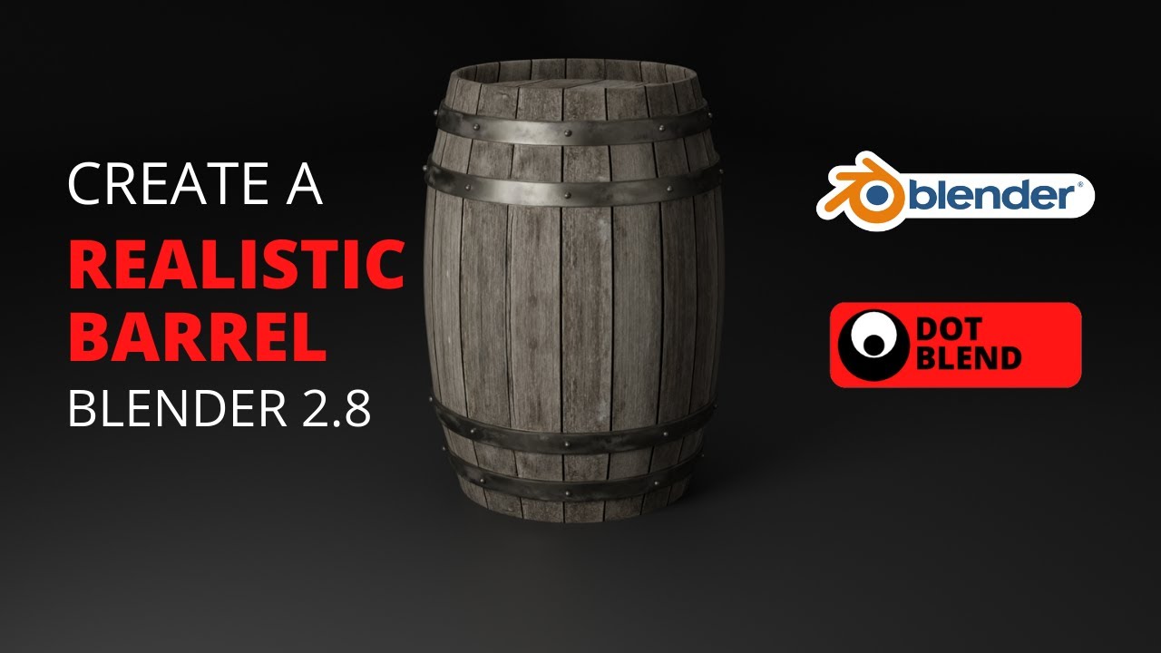 Create A Realistic Barrel In Blender 2.8 | Tutorial Subtitles | Beginner | Step by Step