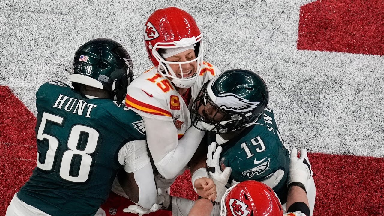 Patrick Mahomes Sacked 6 times - Philadelphia Eagles vs Kansas City Chiefs - Super Bowl LIX - NFL