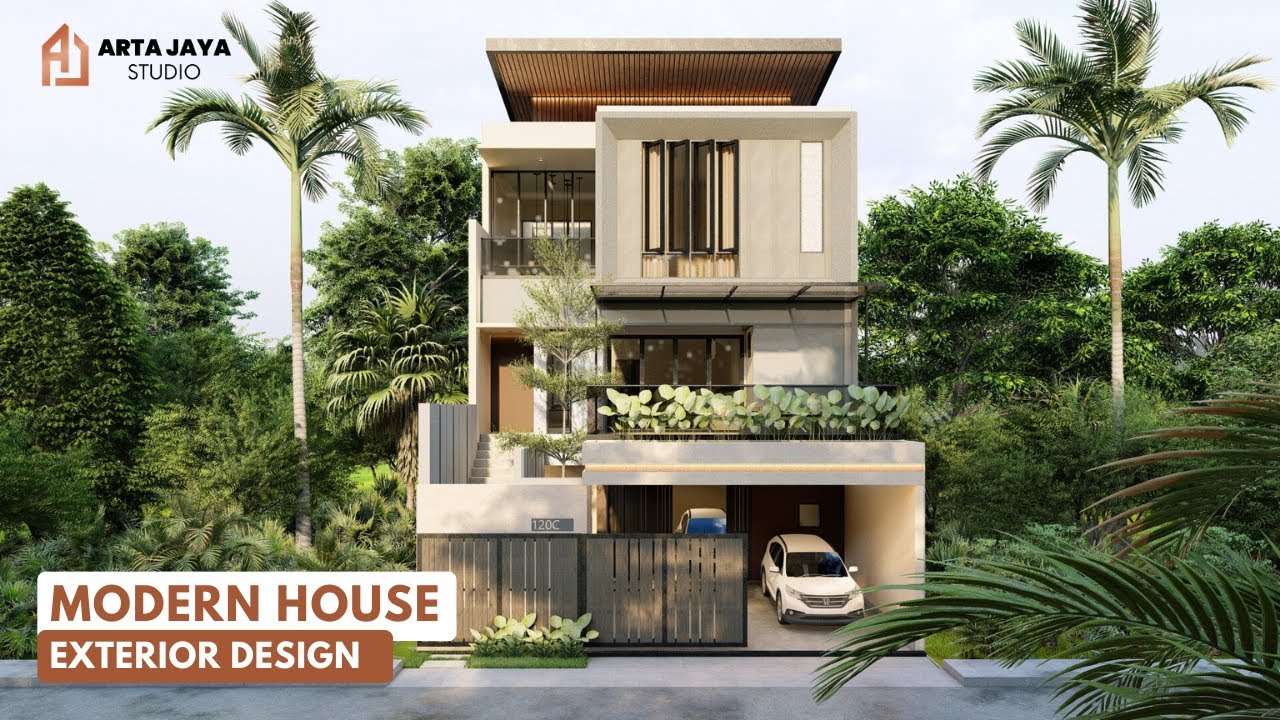DESAIN RUMAH MODERN 3 LANTAI, SUPER MEGAH! - JASA DESAIN RUMAH