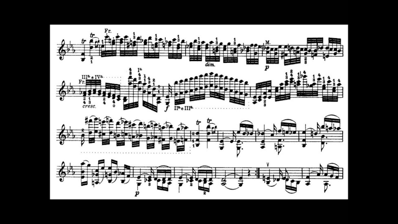 Niccol&ograve; Paganini - Caprice for Solo Violin, Op. 1 No. 4 (Sheet Music)