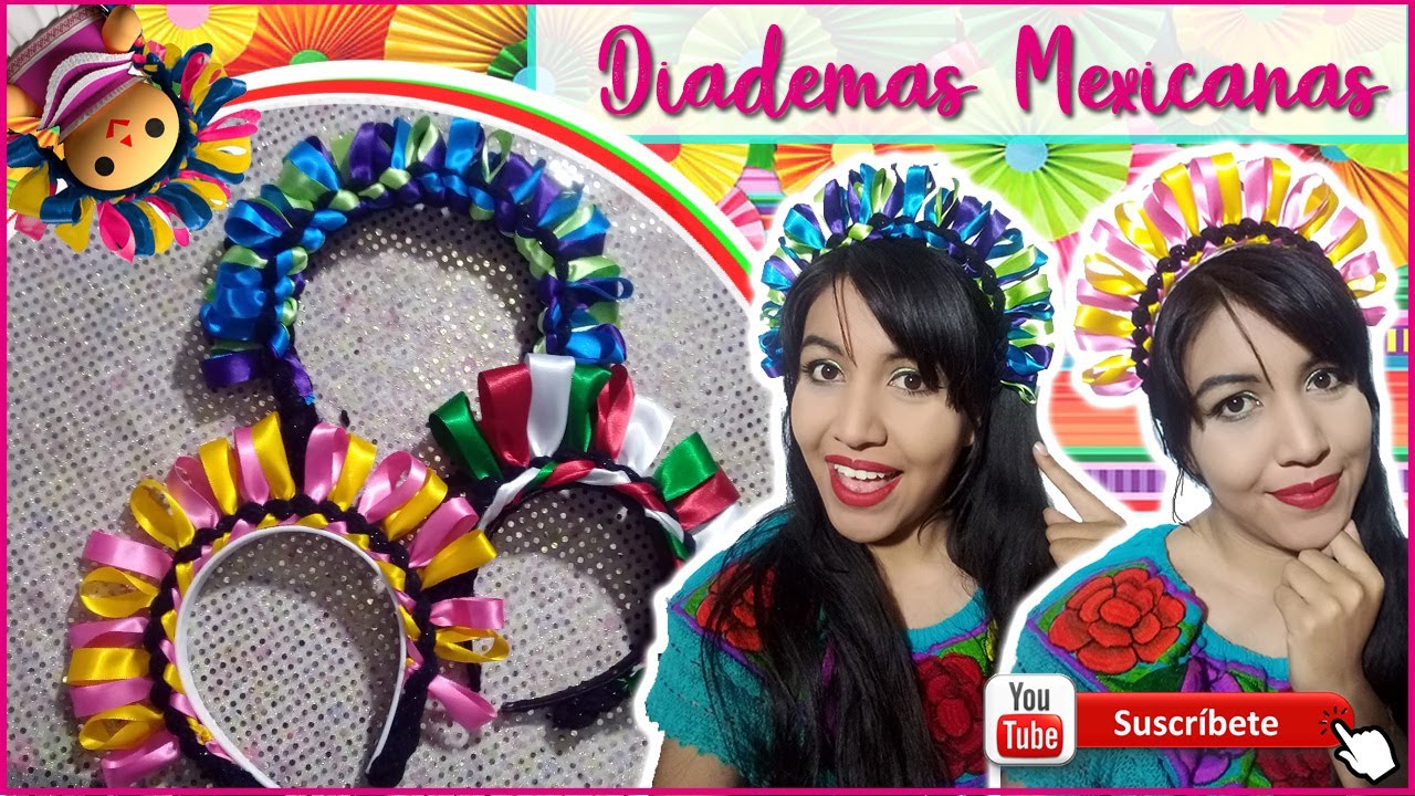 ✄Como hacer Diadema de Muñeca Mexicana | Diadema Muñeca María Tutorial paso a paso