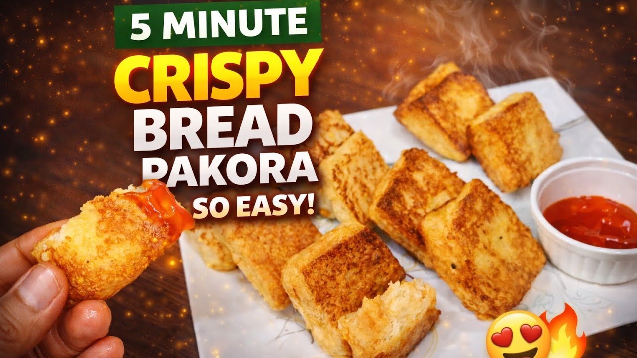 5 Minute Crispy Bread Pakora Recipe 😍 | Eid Special Quick Snack | No Fuss Recipe