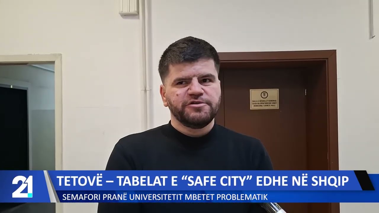 Tetovë, tabelat e “Safe City” edhe në shqip! Semafori pranë Universitetit mbetet problematik