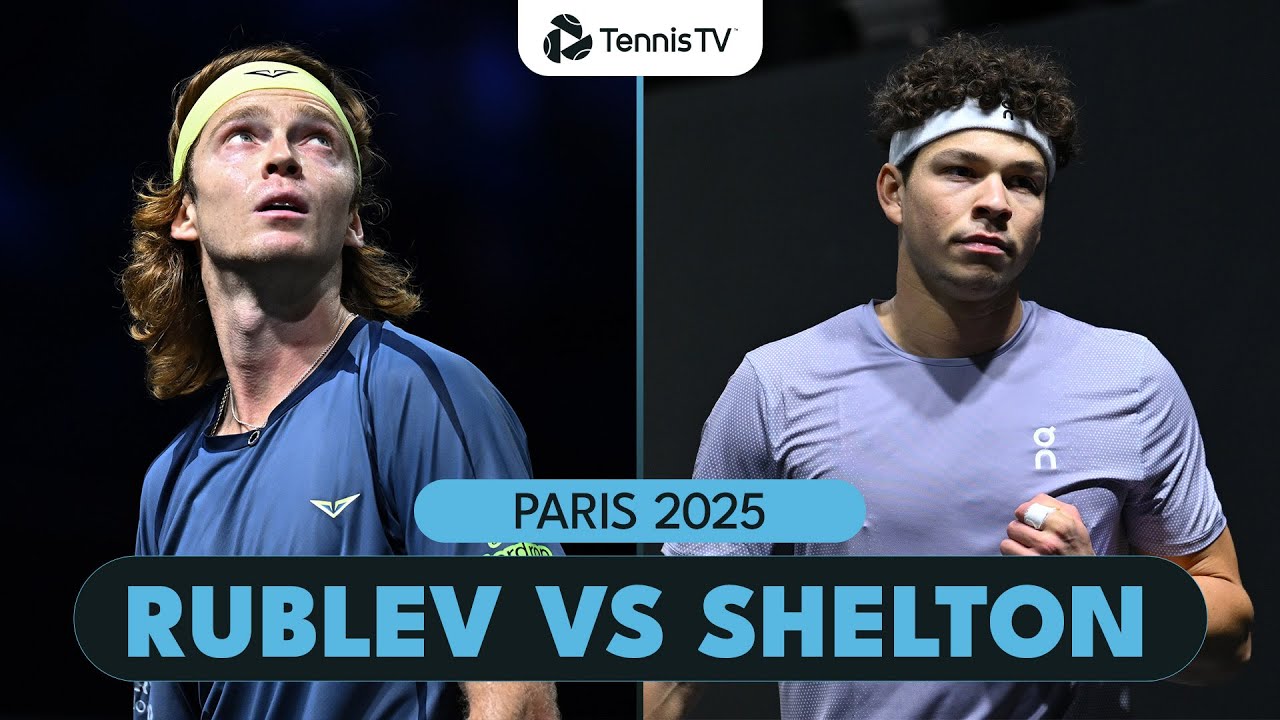 Ben Shelton vs Andrey Rublev Entertaining Match Highlights | Paris 2025 🔥