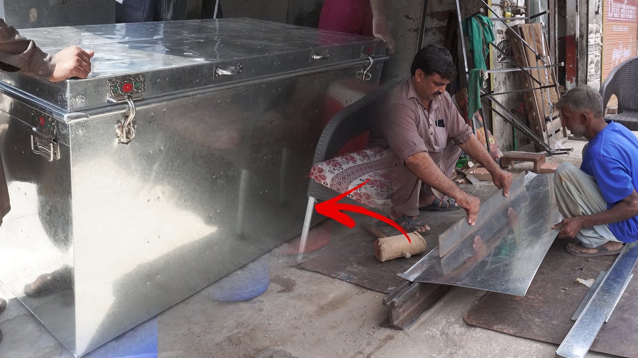 Amazing Technique of Making Big Metal Box from Iron sheet | DIY Trunk Making | Clothes Storage Box