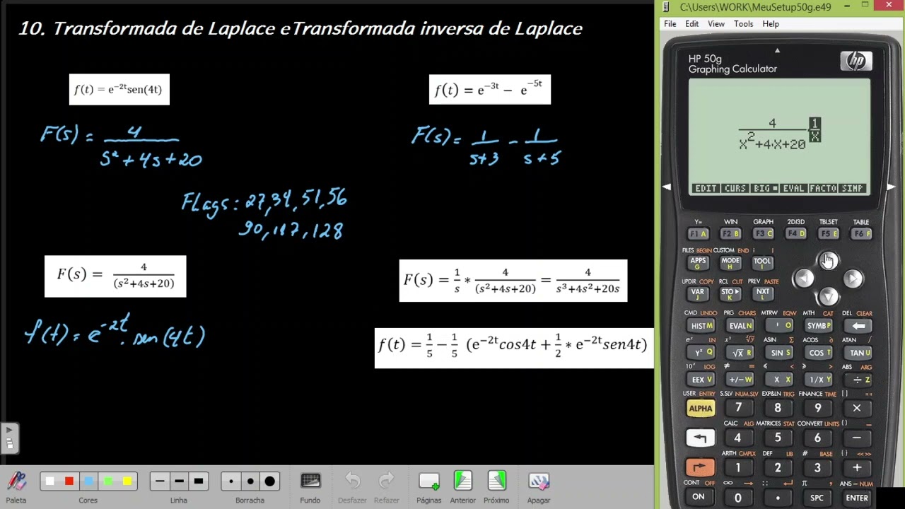 10. Calculadora HP50g Transformada Inversa de Laplace e de Laplace