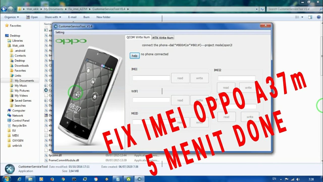 FIX IMEI OPPO A37m