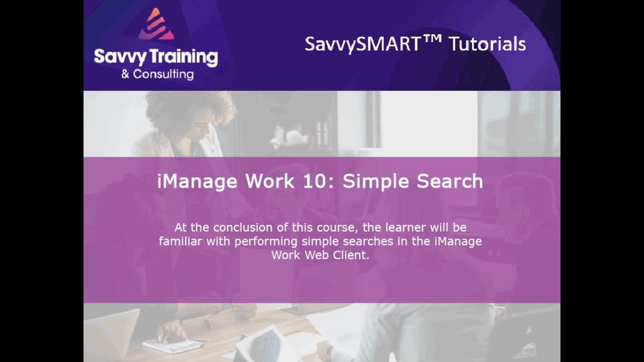 iManage Work 10: Basic Search
