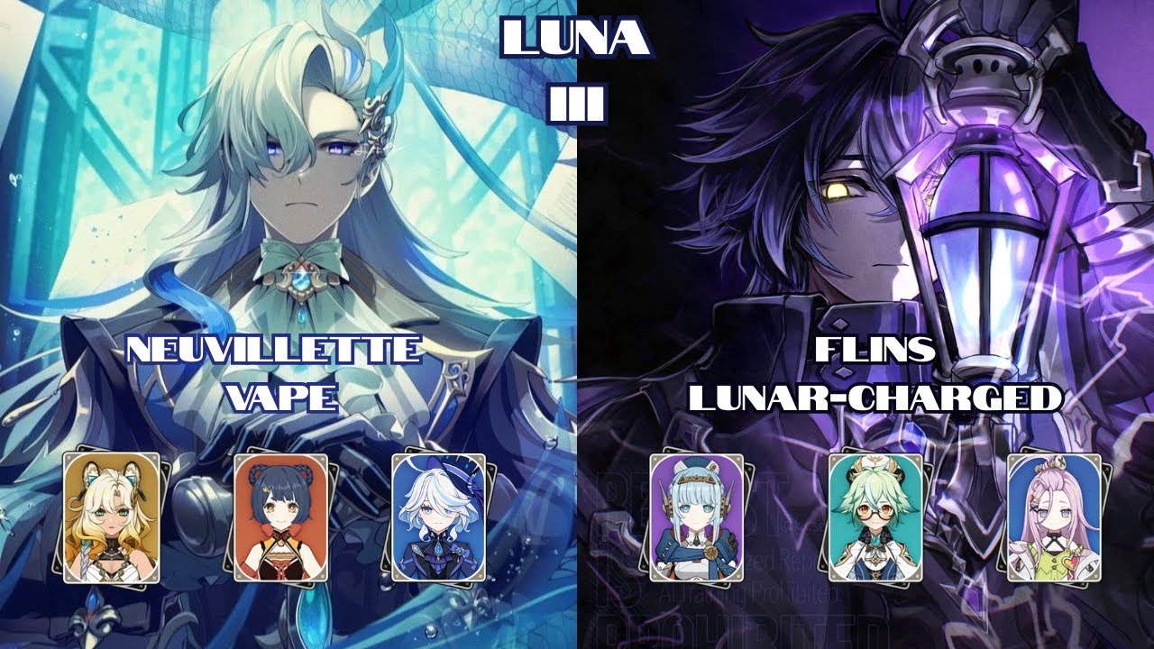 C0 Neuvillette Vape & C0 Flins Luna Charge | Spiral Abyss | Luna III | Genshin Impact |