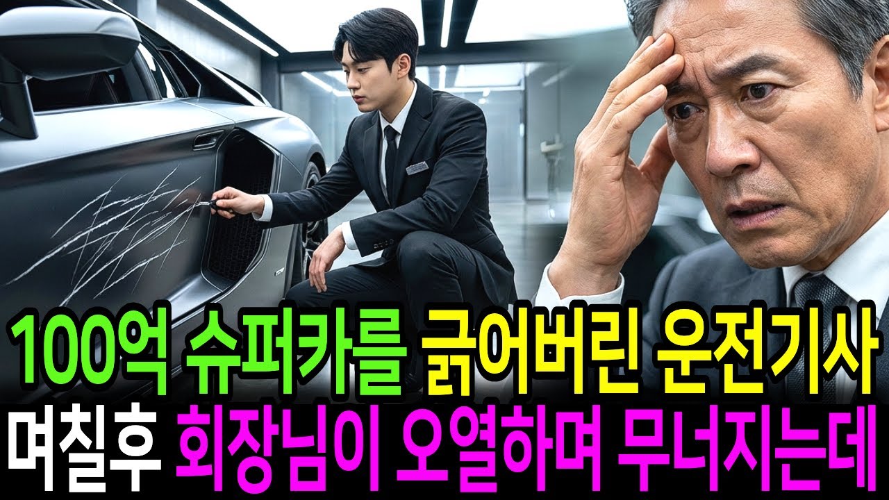 100억짜리 슈퍼카를 일부러 긁어버린 운전기사, 며칠후 백만장자 회장은 차고에서 오열하며 무너지는데