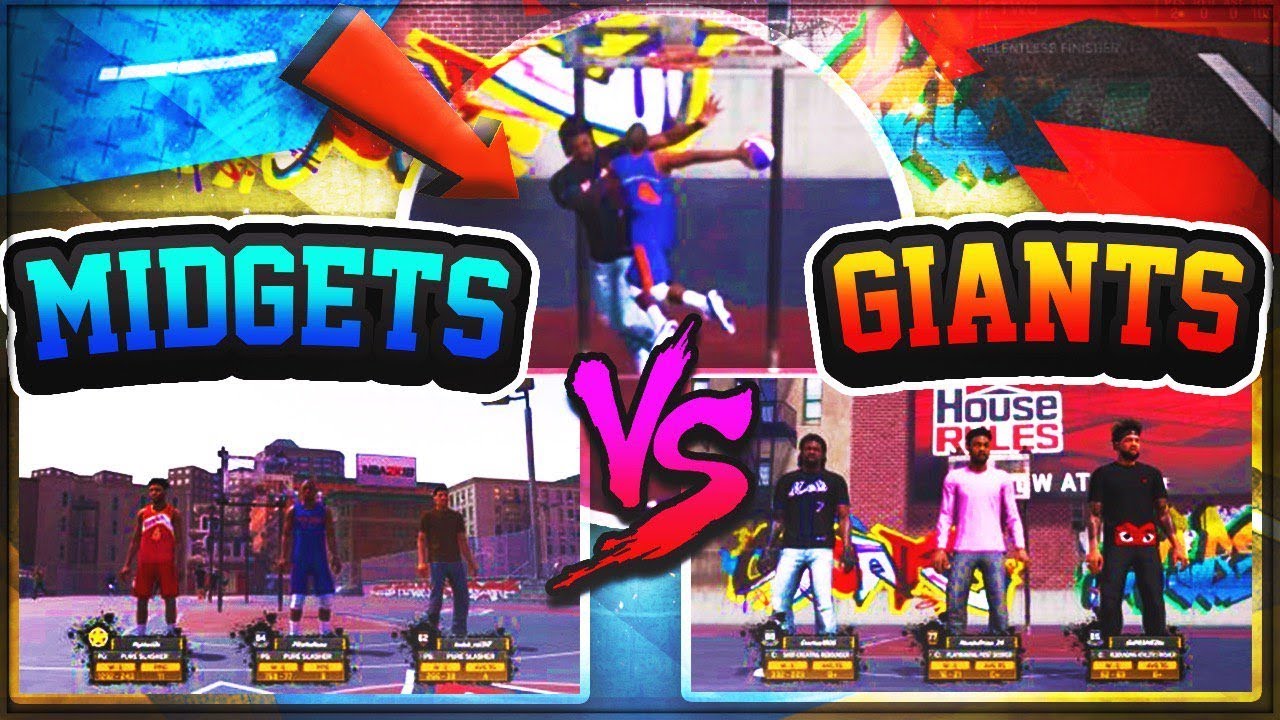 MIDGETS VS GIANTS PARK DUNK CONTEST! NATE ROBINSON ENTERS FIRST ALL MIDGET DUNK CONTEST! NBA 2K18