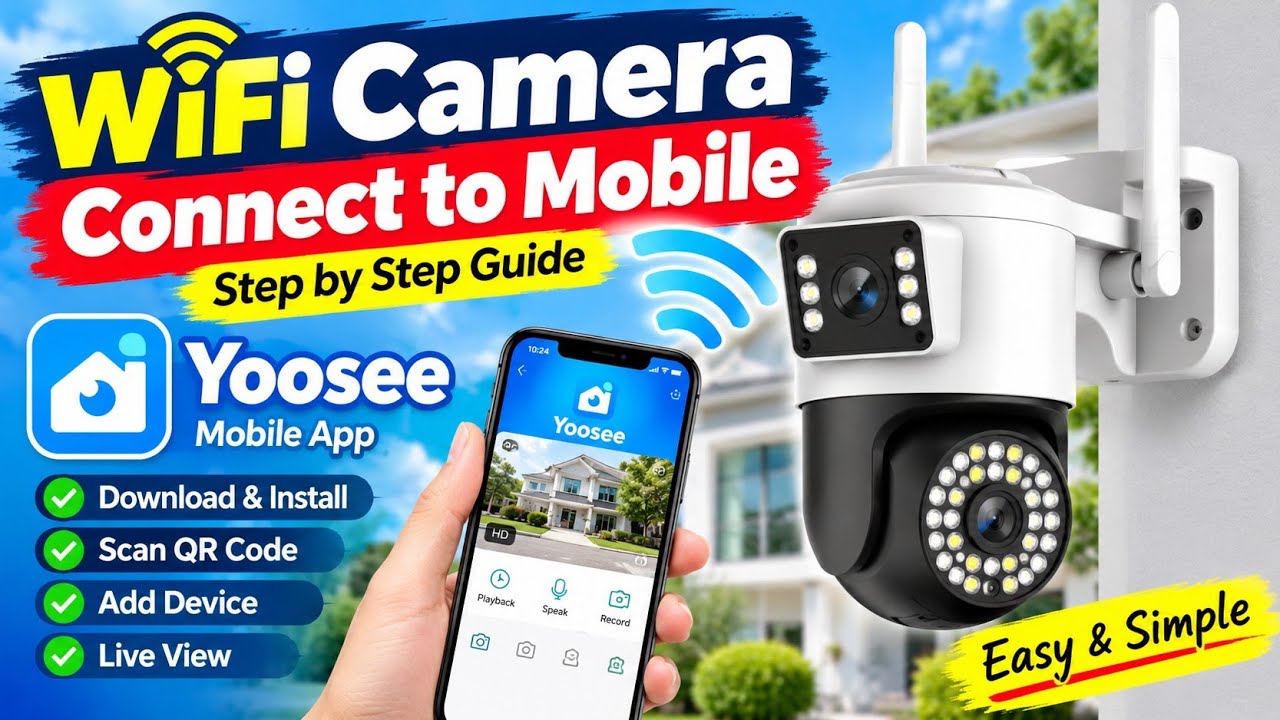 WiFi Smart Camera Setup | How to Connect Smart Wifi CCTV Camera to Mobile App (XMEye Pro)