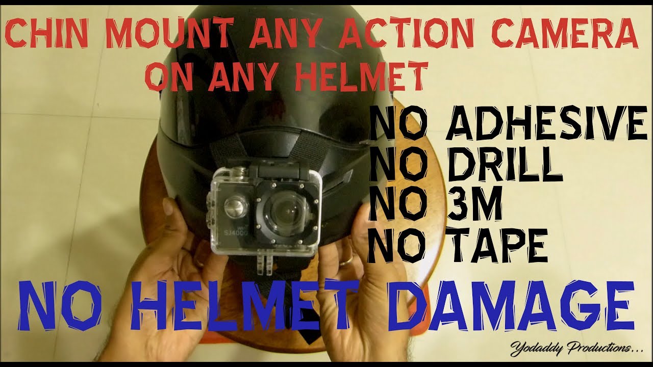 [Mounting] Easy steps to chin mount any action camera on any helmet using Velcro strips