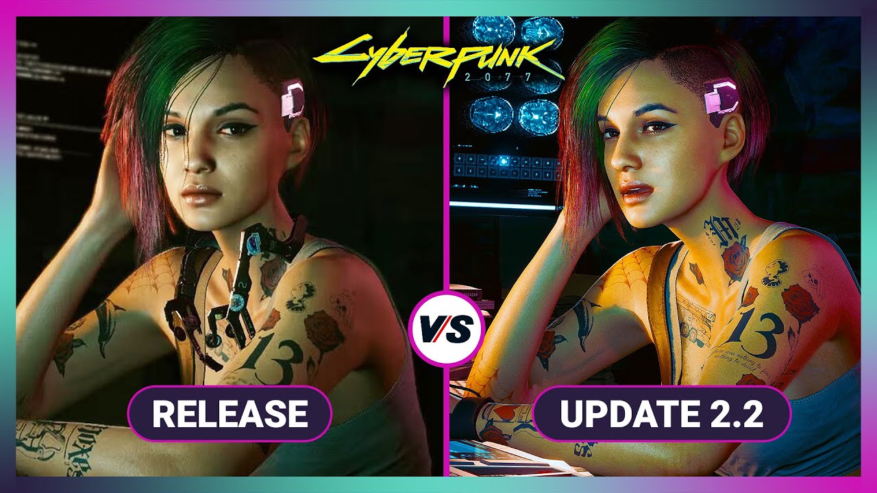 Cyberpunk 2077 Release vs Now (Update 2.2) - Ultimate Side By Side Comparison