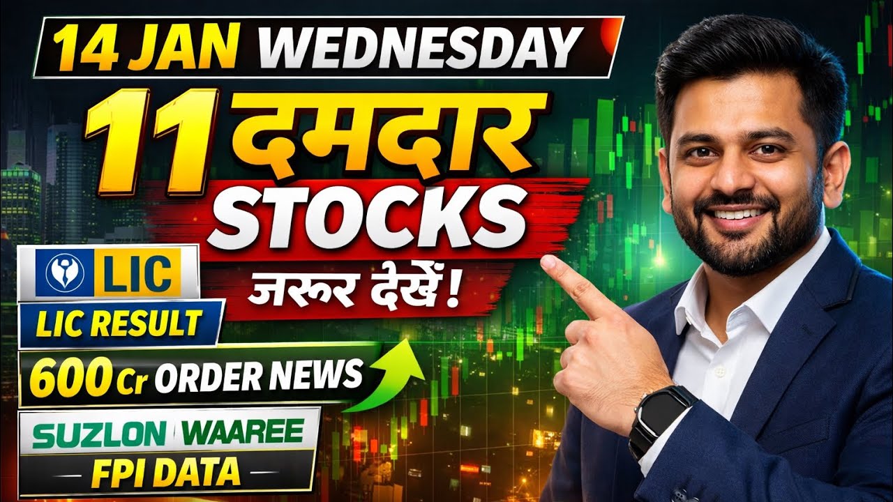 14 Jan Wednesday | 11 Powerful Shares to Watch 🔥 | Market Opening Strategy | Stock Market Today