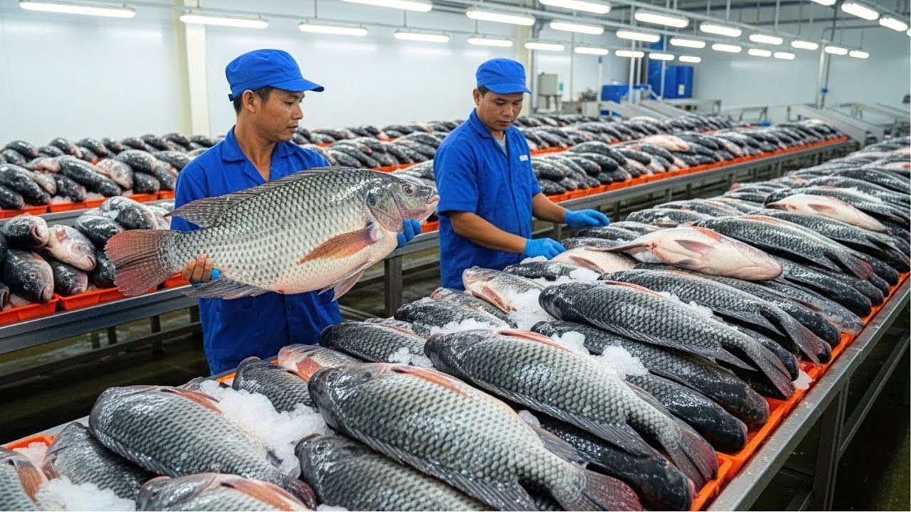 Cách hàng triệu con cá rô phi được nuôi và chế biến trong các nhà máy khổng lồ của Trung Quốc.