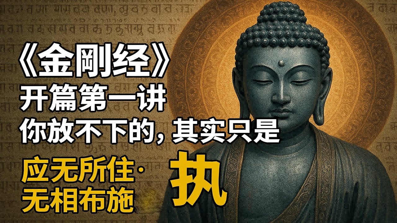 金刚经的智慧第一讲｜“应无所住而生其心”详解｜如何破除执念与我相？#金刚经 #佛法智慧 #人生修行 #无相布施 #金刚经讲解 #情绪疗愈 #内观 #觉知生活