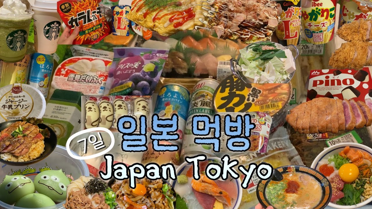 7일간의 도쿄 먹방 브이로그 대장정 🍙 | 일본 편의점 추천🍡 | 로손, 세븐일레븐, 패밀리마트 추천 | 이치란 라멘, 규카츠, 돈까스 🍣| 도쿄, 요코하마, 가마쿠라 먹방 |