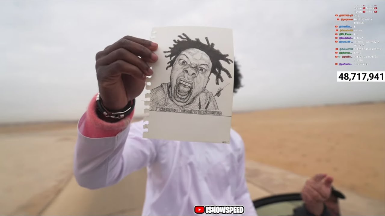 iShowSpeed Receives Talented Fan Art In Egypt 🎨🇪🇬