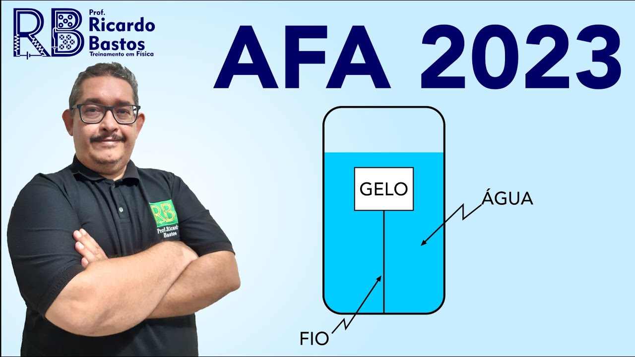 AFA 2023 | Física Um cubo de gelo está completamente submerso em 3,45 kg de água
