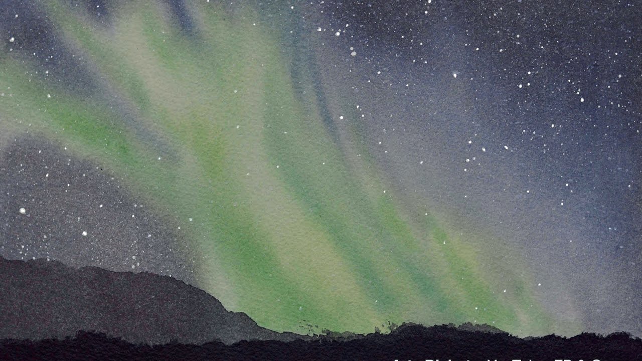 Cómo pintar una Aurora Boreal en acuarela - Narrado