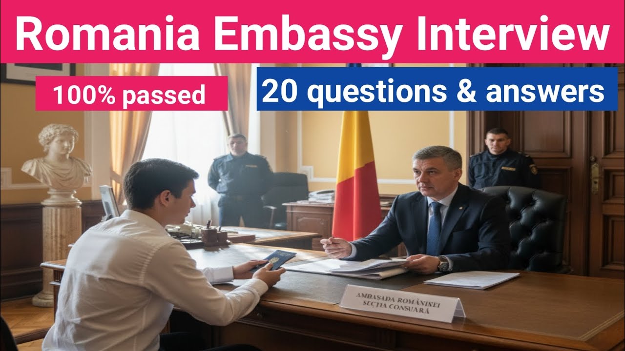 🇷🇴 Собеседование в посольстве Румынии &mdash; 20 важных вопросов и ответов || Собеседование на получени...