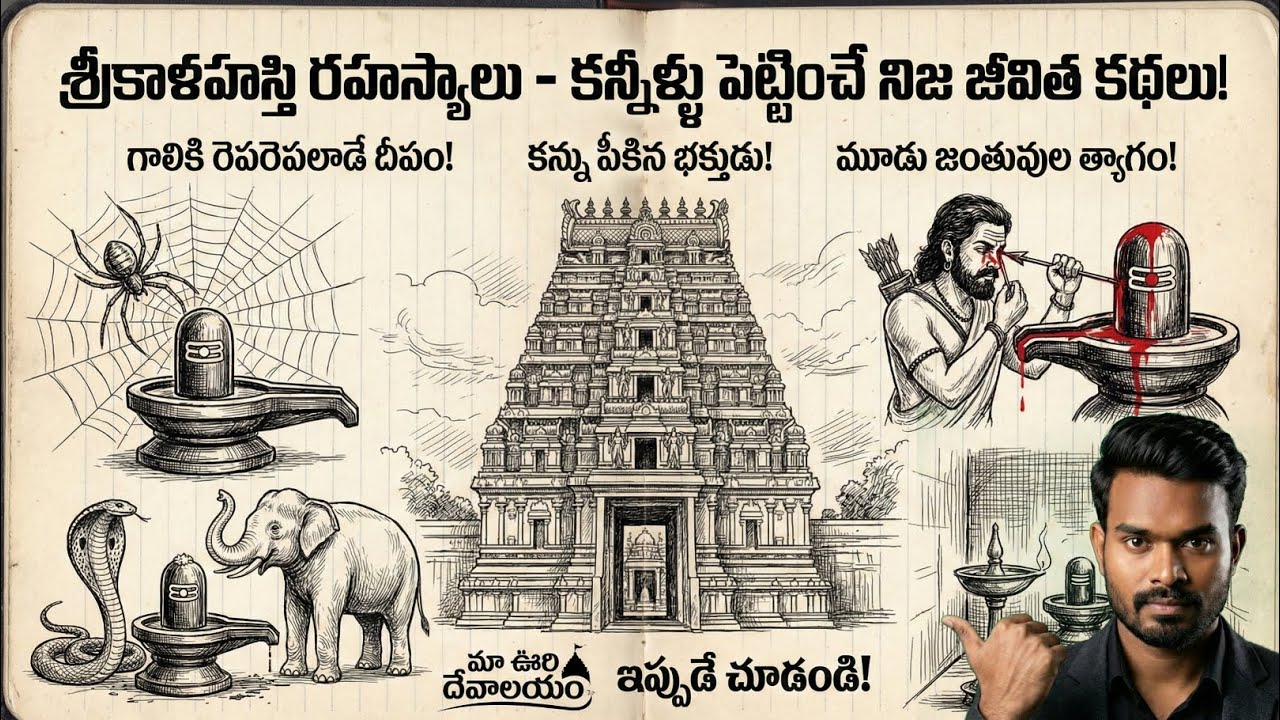 శ్రీకాళహస్తి ఆలయ చరిత్ర, భక్త కన్నప్ప కథ, రాహు కేతు పూజ, వాయు లింగం